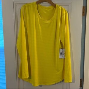Yellow Subtle Stripe Long Sleevee T -XXL